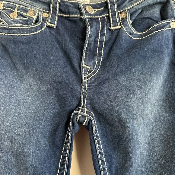 True Religion Women's Blue Denim Curvy Skinny Stretchy Jeans Size 27 - Picture 6 of 12